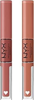 NYX PROFESSIONAL MAKEUP Shine Loud, Long-Lasting Liquid Lipstick with Clear Lip Gloss - Pack of 2 (Magic Maker, Goal Crusher)
