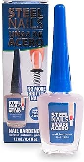 Steel Nails: Nail Strengthener & Clear Nail Polish for Damaged Nails, Hardener & Growth, Nail Repair, Keratin Treatment, Nail Growth Treatment – Hard as Nails with Extra Strength.