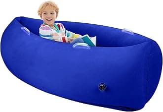 Sensory Chair for Kids, Inflatable Peapod Sensory 60" for Kids, Sensory Pod for Autistic Children, Includes Electric Air Pump, Blue