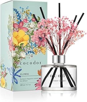 Preserved Flower Reed Diffuser/Flower Garden/6.7oz/1Pack / Home Fragrance Scent Essential Oil Stick Diffuser for Bedroom Bathroom Home Décor