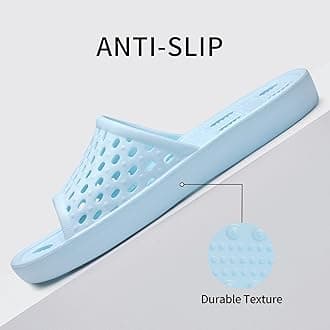 Litfun Shower Shoes for Women Non-Slip Quick Dry Shower Slippers Lightweight Pool Sandals with Drain Holes for College Dorm, Beach, Bathroom & Gym
