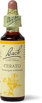 Bach Original Flower Remedies (Cerato) Know Your Own Mind, Trust Intuition, Emotional Wellness, Natural Flower Essence, 20ml