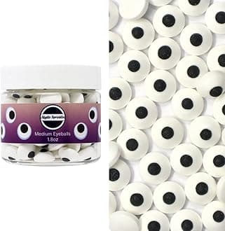Mystic Sprinkles Halloween Candy Shape Sprinkles (Medium Eyeballs, 2oz Jars)