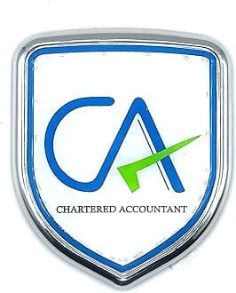 S2S Stylish 3D Chrome Sticker Emblem Badge Logo | Durable & Stylish Automotive Decoration | For Cars & Bikes (CHARTERED ACCOUNTANT)
