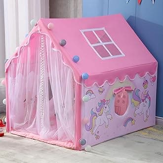 Gurukrupa International Light Weight Kids Play Tent House for 3-8 Year Old Kids Girls and Boys (8-2Horse)