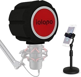 Pop Filter for Mic,Professional Eyeball Microphone Isolation Shield, Acoustic Microphone Windscreen Foam Cover for Recording Studio Microphone,Sound-Absorbing Foam that Reduces Noise and Reflections