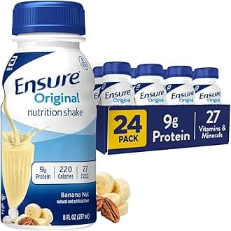 Ensure Original Nutrition Shake with 9 grams of protein, Meal Replacement Shakes, Banana Nut, 8 fl oz, 24 Count