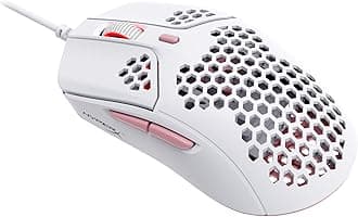 HyperX Pulsefire Haste – Gaming Mouse – Ultra-Lightweight, 59g, Honeycomb Shell, Hex Design, HyperFlex Cable, Up to 16000 DPI, 6 Programmable Buttons