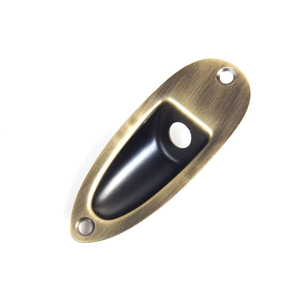 Output Jack Socket Cup Plate for Strat Style Guitar, Antique-Brass