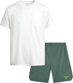 ReebokBoys Athletic Shorts Set - 2 Piece Summer Clothes Outfit with Pocket Tee and Boys Running Shorts for Active Kids