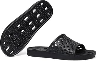 Shower Shoes for Women Non-Slip Quick Dry Shower Slippers Lightweight Pool Sandals with Drain Holes for College Dorm, Beach, Bathroom & Gym