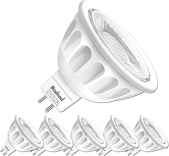Boxlood MR16 LED Light Bulb Non Dimmable Comply with UL, 90% Energy Saving, 3000K Warm White, 40 Degree Beam Angle, AC/DC 12V, 5 Watts, 50W Halogen Bulb Equivalent, GU5.3 Bi-Pin Base, 6-Pack