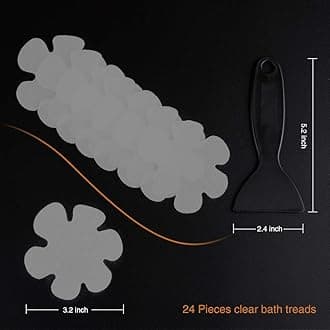Secopad Bathtub Stickers Non-Slip, Safety Shower Treads Adhesive Appliques with Premium Sc(Gray)
