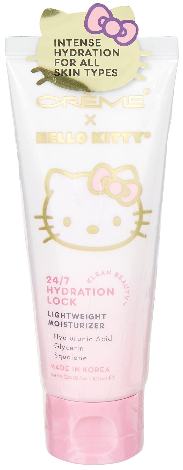 x Hello Kitty Klean Beauty 24/7 Hydration Lock Lightweight Moisturizer, Ultimate Hydration, Hyaluronic Acid, Glycerin & Squalane