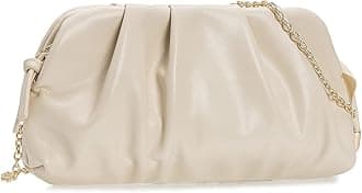 Chic Soft Vegan Leather Clutch Bag Dressy Pleated PU Evening Purse for Women