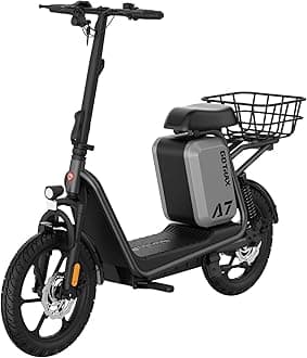 Gotrax Adult Electric Scooter with Seat, Max 19-25miles Range, 15.5-20mph Power by 350W-500W Motor, All-Terrain Tire & Wider Deck & Soft Cushioning Seat with Carry Basket