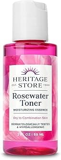 Rosewater Facial Toner with Hyaluronic Acid, Dry to Combination Skin, Hydrating Toner Refines Pores, Minimizes Look of Fine Lines and Wrinkles, Hypoallergenic, Vegan, Cruelty Free, 2oz