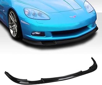 Front Bumper Splitter Lip Kit Compatible with Corvette C6 2006, 2009-2013 Z06 407 Grand Sport ZR1 Style 3Pcs (Glossy Black)
