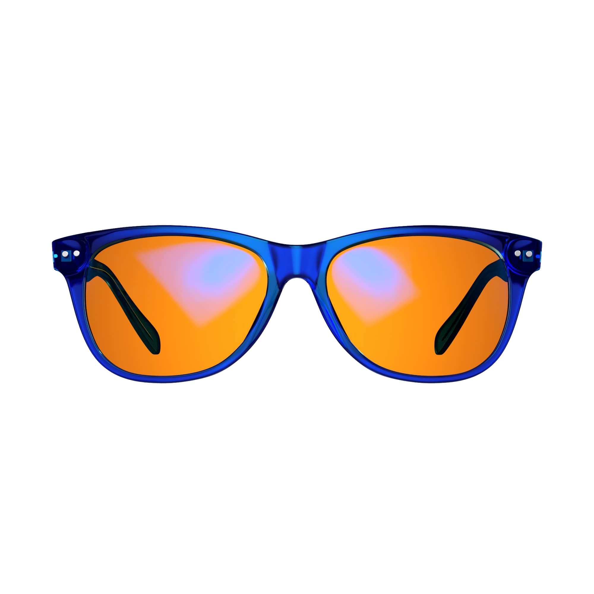 Crystal Night Swannies : Premium Blue Light Blocking Glasses for Better Sleep and Eye Strain Relief - One Size Fits Most-Sapphire