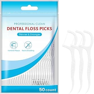 Dental Floss - 50 Pcs Toothpicks, Teeth Stick, Floss Picks for Teeth Cleaning (50 Picks)