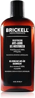 Brickell Men's Rejuvenating Anti-Aging Gel Moisturizer For Men, Natural and Organic, Fast Absorbing Moisturizer Reduces Fine Lines and Wrinkles (Scented, 118 ml)