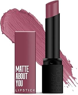 Matte About You Lipstick | Long Lasting & Highly Pigmented Lipstick | Glides Smoothly | Matte Finish | One Stroke Application | Cruelty-Free & Vegan - 3g (Peach Pout - Shade 04)