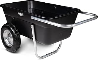 Smart CartsPremium Yard Cart - Strong, Lightweight, and Perfectly Balanced (16" Flat Free Wheels)