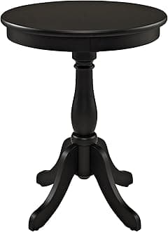 Powell Furniture Round Table, Black, 18"L x 18"W x 22"H