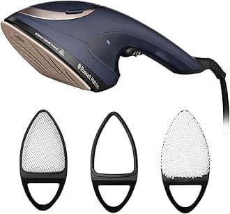 Steam Genie 2in1 Handheld Clothes Steamer with Ironing Option, Ready to Use in 1m, Power Indicator, 150ml Removable Tank, 3 Attachments, 10m Steam Time, 1400-1700W, 28370