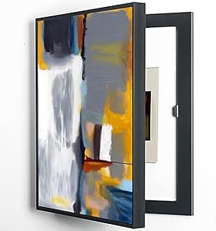 E,55X65cm, Wall-Mounted Electrical Panel Cover Minimalist Hidden Meter Box Decorative Painting Modern Decorative Abstract Art Painting Box Decoration Detachable Fuse Box Cover [Energy Class A]