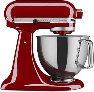 KitchenAid KSM150PSER Artisan Tilt-Head Stand Mixer with Pouring Shield, 5-Qu...