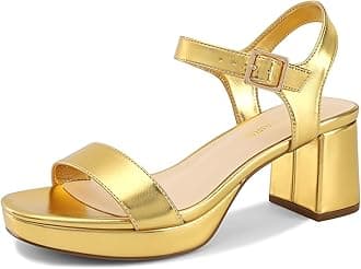 Women's Platform Heels Block Chunky Open Toe Ankle Strap Heel Fashion Wedding Party Dress Sandals Shoes