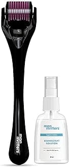 1.00 mm Derma Roller with Disinfectant | With 540 Titanium Alloy Needles | Promotes Beard & Hair Growth & Reduces Acne Scars | Safe & Effective to Use