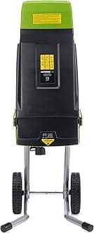 Earthwise Power Tools by ALM GS015 15-Amp Electric Corded Chipper/Shredder with Collection Bag, Green/Black