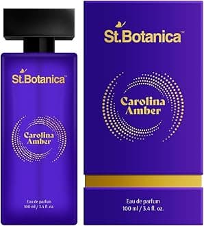 St.Botanica Carolina Amber Perfume, 100ml | Luxury Perfume for Women | Long Lasting Perfume with African Orange Flower, Jasmine & Virginia Cedar | Fruity, Smoky & Sensual Scent | Eau De Parfum