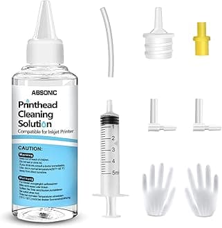 Absonic 100 ml Print Head Cleaning Kit for Epson HP Canon Brother 8600 8610 8620 6600 8700 6700 2720 2750 2760 7710 7720 Printhead Cleaner