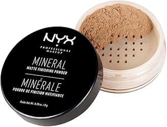 NYX Professional Makeup Mineral Finishing Powder, Loose Format, Matte Finish, Oil Absorbing, Vegan Formula, Shade: Medium/Dark