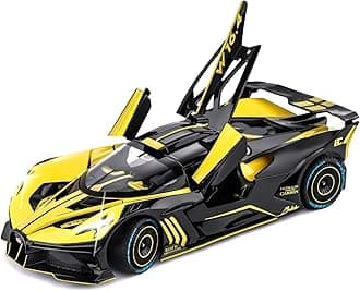 MTG Metro Toys & Gift BUGATTI BOLIDE SPORT 1:24 Diecast scale model Metal pull back toy car for kids with Mist Smoke Effect, Openable Doors & Light, Music Toy vehicle for kids - Colors as Per Stock