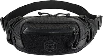M-Tac Tactical Mens Fanny Pack - Waist Belt Bag - Waterproof Concealed Carry Fanny Pack For Men & Women Cross Body EDC (Elite Hex Black)