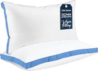 Utopia BeddingBed Pillows for Sleeping King Size (Blue), Set of 2, Cooling Hotel Quality, Gusseted Pillow for Back, Stomach or Side SleepersOEKO-TEX STANDARD 100