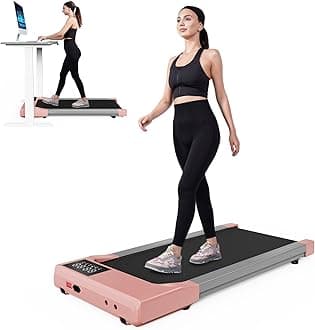 DeerRun2025 Upgrade Walking Pad, Smart Under Desk Treadmill for Home Office, No-Assembly Treadmills with APP and Remote Control, LED Display, 2.5 HP Quiet Walking Jogging Machine, 300 lbs Capacity