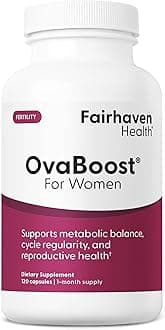 Ovaboost Fertility Supplements for Women | Conception for Her Support Ovulation & Egg Quality with Myo-Inositol & Folate | Prenatal Vitamin Natural Fertility Support | 120 Capsules