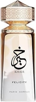 Paris Corner | Khair Felicity Perfume - 3.4 fl oz | Sparkling, Joyful Unisex Perfume with Champagne, Cassis, Rose, Vanilla, Musk | Sparkling, Joyful, Unisex
