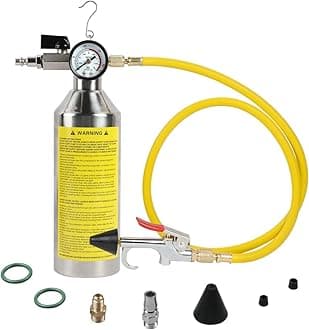 AC Flush Kit Pressure Regulating&Relief Valve AC Cleaner Real-time Monitoring Pressure Gauge AC Cleaning Kit with Spray Head & Hook & 3.5FT Hose&Fitting for Air Conditioner Pipe, Condenser, Evaporator
