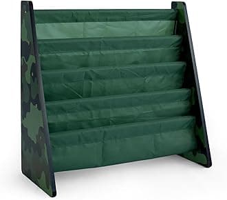 Humble Crew Kids Hunter Bookshelf 4 Tier Book Storage, Army, Camo Green