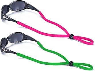SHINKODA Adjustable Sunglasses Strap/Lanyard Sports Glasses Retainer for Men Women and Kids Color Combos Pack of 2