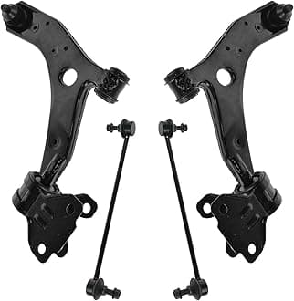 TRQ Front Suspension Kit Control Arm with Ball Joint Sway Bar Stabilizer Link Compatible with 2010-2013 Mazda 3