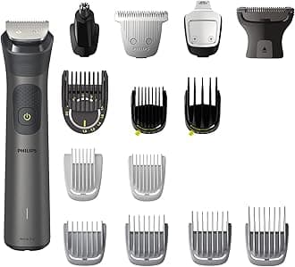 Philips Norelco Multigroom Series 9000, 20-Piece All-in-One Trimmer Set with Storage Pouch, Gray