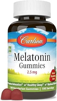 Melatonin Gummies, 2.5 mg, Healthy Sleep, Promotes Relaxation, Natural Strawberry Flavor, 100 Gummies