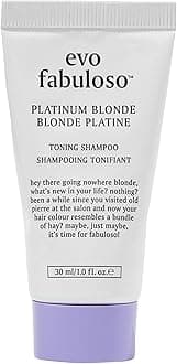 Evo Fabuloso Platinum Blonde Toning Shampoo - Nourishing Hair Treatment for Dry Hair & Instant Colour Boost